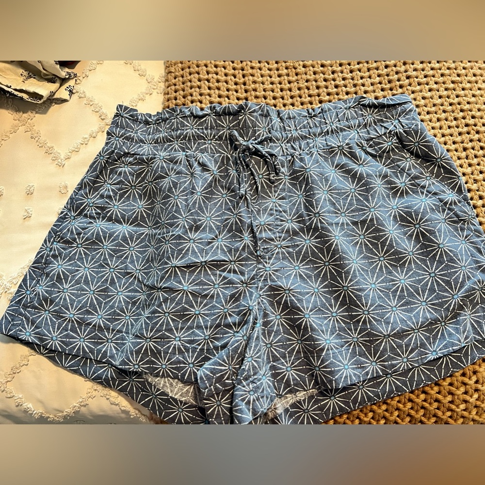 Blue floral shorts